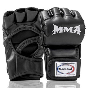 【送料無料】ZitFRi オープンフィンガー グローブ ボクシンググローブ MMA 総合格闘技 ボクシング ムエタイ 空手 ハンドガード テコンドーなど トレーリング用 メ ンズ レディース ブラック