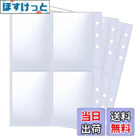 【送料無料】A5トレカ ファイル カードファイルリフィル 4ポケットリフィール 6穴 クリアファイル 10枚入収納ホルダー 差替式ポケットファイル 名刺 銀行カード 写真収納 全透明 両面