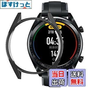 �y���������zHUAWEI Watch GT 46mm / Watch GT2 46mm �P�[�X�yELMK�z�S�ʕی� �ϏՌ� �_�炩�� TPU �E�I�b�`�ی�P�[�X�����^�J�o�[ �F�F�u���b�N�A�T�C�Y�FHUAWEI Watch GT2 46mm