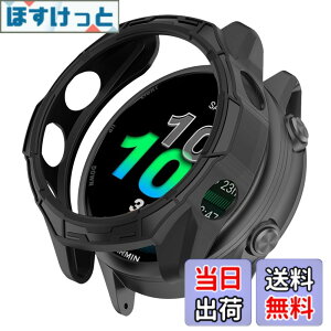 �y���������zHeeNia Garmin �Ή� �P�[�X �V���R���ގ� �ی�P�[�X �J�o�[ �Ռ��z�� ���y�� �_�� �Ռ��h�~ �C�菝�h�~ �ی�J�o�[�p �F�F�u���b�N�A�T�C�Y�FGarmin Forerunner 570 47mm