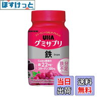 【送料無料】UHA味覚糖 グミサプリ 鉄 30日分 60粒 1日2粒 グレープ味 色：---