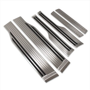 【送料無料】RUIQ ホンダ 新型 ステップワゴン RP系 専用 内装 ステンレスステップ ガーニッシュ サイドステップガーニッシュ フルカバートリム Honda STEPWGN 専用設計 (銀色)