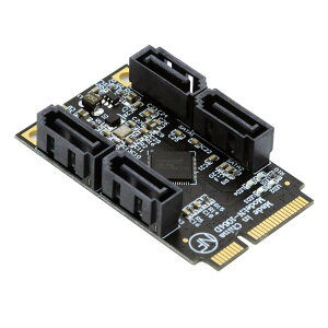 yzNFHK Mini PCI-E PCI Express to SATA 3.0 4|[gA_v^[Ro[^[ 6Gbps n[hhCugJ[h SSDp