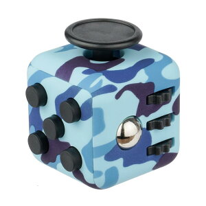 【送料無料】HelloGO フィジェットキューブ サイコロキューブ ストレス解消キューブ 6in1 リリーフ 手持ち無沙汰を解消する玩具 おもちゃ 気分転換 プレゼント ポケットゲーム(迷彩ブルー+レ