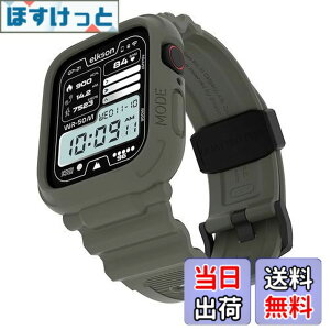 �y���������z[elkson] �A�b�v���E�H�b�` �o���h 45mm 44mm �o���p�[�P�[�X�t�� ���ȃ����Y�o���h Apple Watch SE2 iWatch Series 9 8 7 6 5 4�p, Quattro Pro Series �X�|�[�c�~���^���[�ی�P�[�X �v���e�N�^�[ 