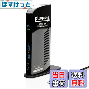 �y���������zPlugable USB3.0 / USB-C �p�h�b�L���O�X�e�[�V���� �c�u�� Windows ����� Mac �p - �f���A�����j�^�[ HDMI DVI VGA �|�[�g �M�K�r�b�g �C�[�T�l�b�g USB3.0 �|�[�gx2 USB 2.0 �|�[�gx4 �������o��