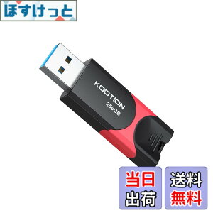 �y���������zKOOTION USB������ 256GB USB 3.0 (USB3.2 Gen 1)�X���C�h�� PS4����m�F�� �������[�X�e�B�b�N �t���b�V�������� �ǎ�ő�110MB/�b �u���b�N