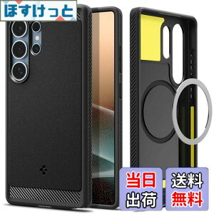 �y���������zSpigen Galaxy S25 Ultra �P�[�X Magfit�Ή� �ϏՌ� TPU �\�t�g �}�b�g �ČRMIL�K�i ���M�b�h�E�A�[�}�[�E�}�O�t�B�b�g ACS08951 (�}�b�g�E�u���b�N)