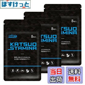 【送料無料】【3袋セット】KATSUO STAMINA カツサプ 1袋(8粒入)
