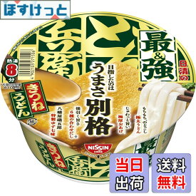 【送料無料】どん兵衛 日清の最強どん兵衛 きつねうどん [八幡屋礒五郎 特製ゆず七味唐辛子] 日清食品 カップ麺 93gx12個