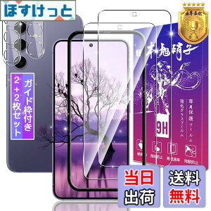 �y���������z�y2+2���Z�b�g�z�Ή� Galaxy S24 �K���X�t�B���� 2�� + Galaxy S24 5G SC-51E SCG25 �����Y�ی�t�B���� 2���y�K�C�h�g�t�� �w�䃍�b�N�����Ή��z�Ή� �M�����N�V�[S24 �����K���X �t�B���� 