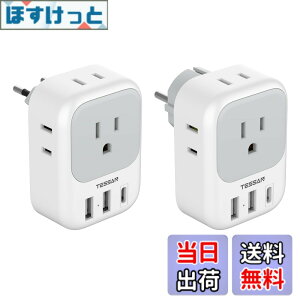 �y���������zTESSAN �ϊ��v���O C�^�C�v SE�^�C�v �C�O���s�p 4��AC������ 3USB�|�[�g�t�� �؍�/�C�^���A/�X�y�C��/�h�C�c ���[���b�p�Ȃǂ̍��ɑΉ�