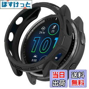 �y���������z�mRuenTech�n�Ή�GARMIN Forerunner 965�P�[�X �ی�P�[�X Garmin Forerunner 965�p�J�o�[ 6�F�I �\�t�g�V���R���� �v���e�N�^�[�J�o�[ �ϏՌ� �y�� ���t���ȒP (�u���b�N)