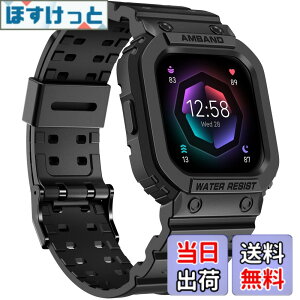 �y���������zamBand Fitbit Versa 4/ Fitbit Versa 3/ Fitbit Versa 2/ Fitbit Versa Lite/Fitbit Sense 2/ Fitbit Sense�o���h �P�[�X�t�� �ی�P�[�X �X�g���b�v ���ȃX�|�[�c�v���e�N�^�[ �� �F�F�u���b�N�A�T�C�Y�FFi
