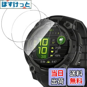 �y���������zGreerass �X�}�[�g�t�H�� �t�B���� �����ߗ� �d�x9H ��U�h�~ �w��h�~ �\��t���ȒP �T�C�Y�FGarmin Instinct 3 45mm �Ή� �ی�t�B����
