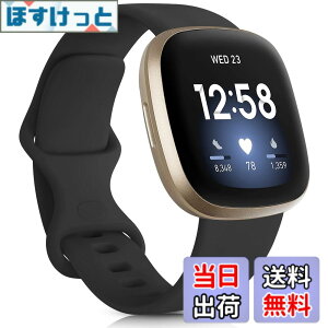 �y9��1���[9��15���܂�200�~�I�t�z�y���������z[Vanua] for Fitbit Versa3 �o���h/Fitbit Sense �o���h �����x���g �\�t�g�V���R���o���h �X�|�[�c�o���h Fitbit Versa3 �����X�g���b�v (Large, �u���b�N) �F�F