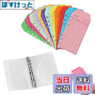 【送料無料】現金封筒 月謝袋 予算封筒 12色 12枚セット 家計簿 予算システム バインダー パンチ穴付き 6…