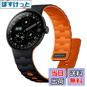 �y���������z[Bandletic] 2026 �V�^ Google Pixel Watch �o���h - Pixel Watch 1�E2�E3�E4 (41mm�E45mm) �Ή� N54���΃o���h �}�O�l�b�g���V���R�� �j�����p �X�|�[�c�p �y�� �F�F�u���b�N/�I�����W�A�T�C�Y�Fpixe