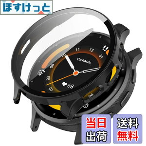 �y���������zKANOYO �Ή�GARMIN Venu 3 �P�[�X �����^ PC+�����K���X ��̌^ �����ȒP �ϏՌ� �S�ʕی� �K�[�~�� Venu 3 �J�o�[ ���h�~ �����ߗ� �w��h�~ venu 3 �p �J�o�[�i�u���b�N�j �F�F�u���b�N