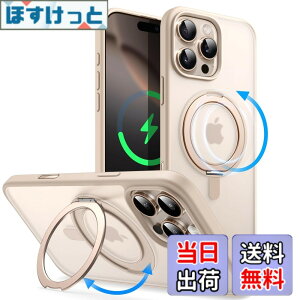�y���������zJETech iPhone 16 Pro 6.3�C���`�p360�x��]�����O�P�[�X �J�����R���g���[���{�^������ MagSafe�Ή� ���^�ϏՌ� �X�^���h&�����O�z���_�[�t�� �X�}�z�J�o�[ �F�F�f�U�[�g�`�^�j�E��