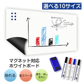 【P5倍+最大300円OFF】ホワイトボード シート マグネットシート お絵かきボード ホワイトシート マグネット対応 【10サイズ選べる】 粘着式 壁に貼り付け テープ付き メニューボード 自由に裁断 予定表 こども落書き メモー用 贈り物 長さ80cm~240cm 幅40cm~120cm
