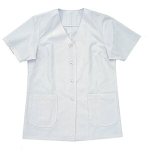 17000 女性用襟なし半袖 調理白衣 婦人白衣襟無し 厨房白衣 婦人白衣半袖 襟無し白衣 白衣半袖 抗菌防臭 白衣女半袖 白衣 女白衣襟無し【コック】【半袖】【襟無し】【女性