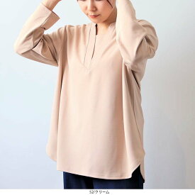 【セールLL〜6L】カットジョーゼット す チュニック カットソー 大きいサイズ レディース 秋冬 長袖 【MB エムビーミントブリーズ】 婦人服 ファッション 30代 40代 50代 60代 ミセス おしゃれ 通販 WEB限定 【返品交換不可】