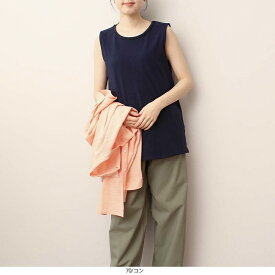 【セールL〜6L】接触冷感 キシリトール加工 タンクトップ 大きいサイズ レディース 春 夏 ノースリーブ カットソー インナー ひんやり 涼しい【MB エムビーミントブリーズ】 婦人服 ファッション 30代 40代 50代 60代 【返品交換不可】 11s