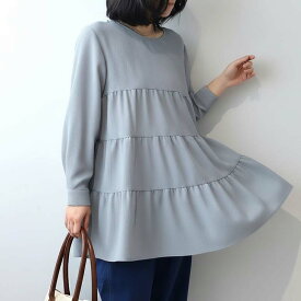 【セール leswel レスウェルL〜5L】ティアード チュニック ブラウス 大きいサイズ レディース ミントブリーズ 春夏 婦人服 ファッション 20代 30代 40代 50代 ミセス おしゃれ 通販 送料無料【返品交換不可】