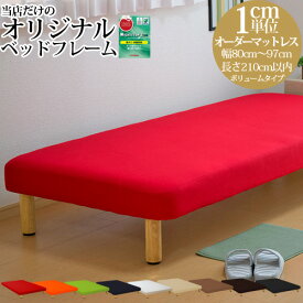 【クーポン利用で5,000円割引】オーダーメイド ベッド 脚付きボトムベッドボリュームタイプ 幅80～97cm 長さ210cm以下 3年保証 【後払い不可】 送料無料 ベッド 壁 隙間