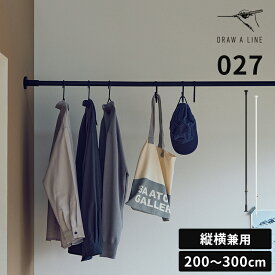 ドローアライン DRAW A LINE 突っ張り棒 027 Tension Rod Pro テンションロッド プロ 200〜300cm 縦横兼用 伸縮 ポール 単品 収納 間仕切り ハンガーラック ハンギングバー カーテン 棚 強力 スチール モノトーン インテリア おしゃれ シンプル ミニマル D-P【ポイント2倍】