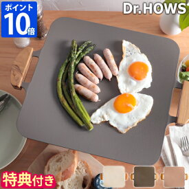 【特典付】グリルパン ドクターハウス Dr.HOWS ソリッドグリルパン マルチグリドル キャンプ 直火 ガス火 IH対応 スクエア型 アウトドア 焼肉 バーベキュー おしゃれ デザイン かわいい 大容量 四角 グリル キッチン 調理 電気コンロ ギフト プレゼント 114【ポイント10倍】