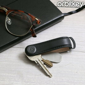 【ネコポス配送】Orbitkey オービットキー 2.0 Leather Black×Black キーケース レザー キーカバー キーオーガナイザー コンパクト アクセサリー 鍵 牛革【ポイント5倍】