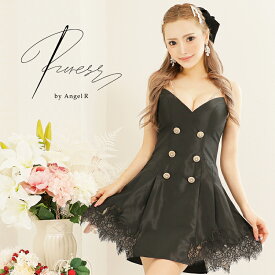 PURESS[ピュアレス] サテンフレア/ミニドレス/ / ボタン/タック/レース/サテン/ノースリーブ/ タイト/ ミニドレス/ ワンピース/ キャバドレス/ by AngelR エンジェルアール ps802301 []