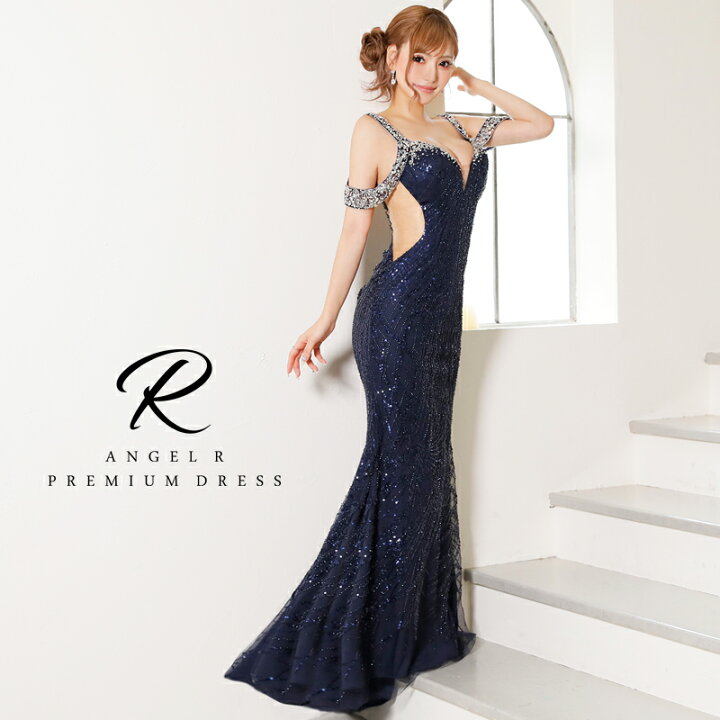 楽天市場】Angel R PREMIUM ドレス ロングドレス 豪華スパンコール 