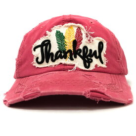 メッセージキャップ Thankful CAP トラッカーハット ダメージ加工 ベースボールキャップ ローキャップ コットンツイル レディース メンズ baseball cap blank cap low cap 無地 刺繍 帽子 スポーツ ゴルフ 日焼け対策 春 夏 秋 LAインポート []