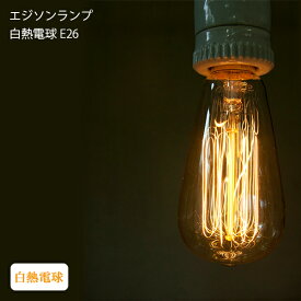 エジソンランプ白熱電球 E26【照明 ライト 外灯 玄関灯 白熱電球 電球 E26 ペンダントライト】