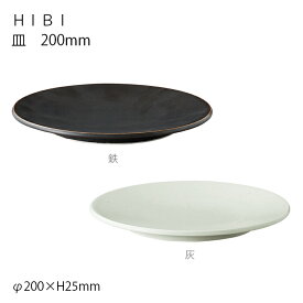 HIBI 皿 200mm 灰/鉄 和食器 皿 取り皿 茶碗 漆椀 汁椀 漆 キントー KINTO