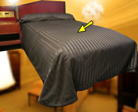 ベッドスプレッド 900シングルサイズ(ベッドの上からスッポリ覆うホテルスタイルのベッドカバー)※ベッドの本体部分用/ご家庭向けにも1枚からお届けします/お持ちのベッドのサイズに合わせて縫製します/日本製
