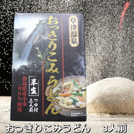 【おっきりこみうどん 三人前】 草津温泉 お土産 群馬 草津 温泉 敬老の日 ギフト プレゼント お土産 うどん おっきりこっみ おきりこみ 半生 群馬県産 食品 麺類 ご当地 ご当地グルメ 郷土料理 ご自宅用 贈答用 贈り物 調理簡単 3人前 おみやげ