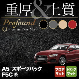 【5/23(木)20:00～ P5倍】AUDI アウディ A5 スポーツバック F5C系 F5D系 フロアマット+トランクマット ラゲッジマット ◆重厚Profound HOTFIELD 光触媒抗菌加工 送料無料 Audi マット カー用品 日本製 フロア 車用品