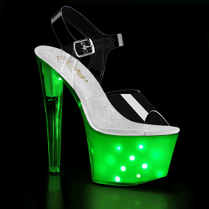 PLEASER�@ILLUMINATOR-708 �v���[�U�[�@���f�B�[�X �v���b�g�t�H�[�� LED���C�g�A�b�v �A���N���X�g���b�v �N���A �T���_��
