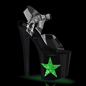 PLEASER�@ENCHANT-708LT-STAR �v���[�U�[�@���f�B�[�X �v���Y�}�e�B�b�N ���j�A �f�U�C�� �v���b�g�t�H�[�� LED���C�g�A�b�v �X�^�[/�� �A���N���X�g���b�v �N���A �T���_��