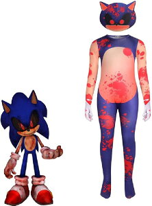 �yQuenny�z�N�C�j�\ 12370 Bloody Sonic Costume �L�b�Y �Ԃ茌�\�j�b�N �R�X�`���[�� �R�X�v�� �n���E�B�� �X�e�[�W