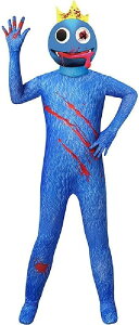 �yQuenny�z�N�C�j�\ M0017 Rainbow Friends Costume �L�b�Y ���C���{�[�t�����Y �u���[ �R�X�`���[�� �R�X�v�� �n���E�B�� �X�e�[�W