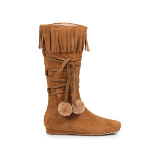 1031 by Ellie Shoes@014-DAKOTA Boot with fringe and pom pom K[Y tW || Ou[c nEBRXv