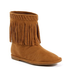 1031 by Ellie Shoes�@101-MEEKO Moccasin Boot with Fringe �K�[���Y ���J�V�� �t�����W �A���N���u�[�c �n���E�B���R�X�v��