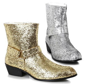 1031 by Ellie Shoes 129-FEVER Men`s Glitter Calf Boot メンズ グリッター ハーフ/ショート ブーツ ハロウィンコスプレ ディスコフィーバー