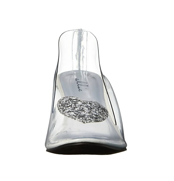 楽天市場】1031 by Ellie Shoes 212-ARIEL Clear Slipper with Silver 