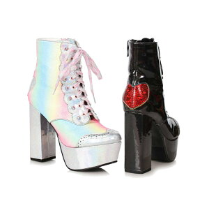 Ellie Shoes 520-BELLINI Platform Ankle Boot With Heart fB[X vbgtH[ n[gANZg ANu[c nEBRXv